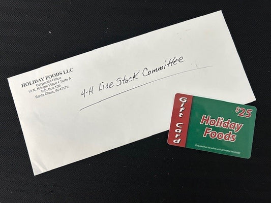 Gift Card - $25 to Holiday Foods - Haubstadt