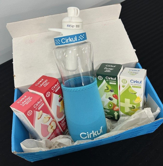 Blue Cirkul Bottle with Flavors