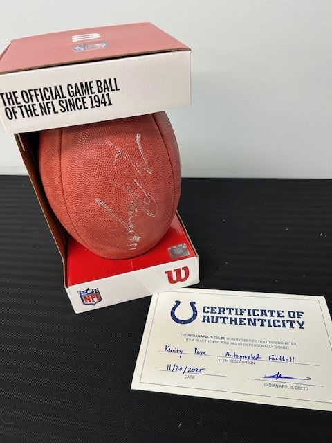 Football Autographed by Kwity Paye