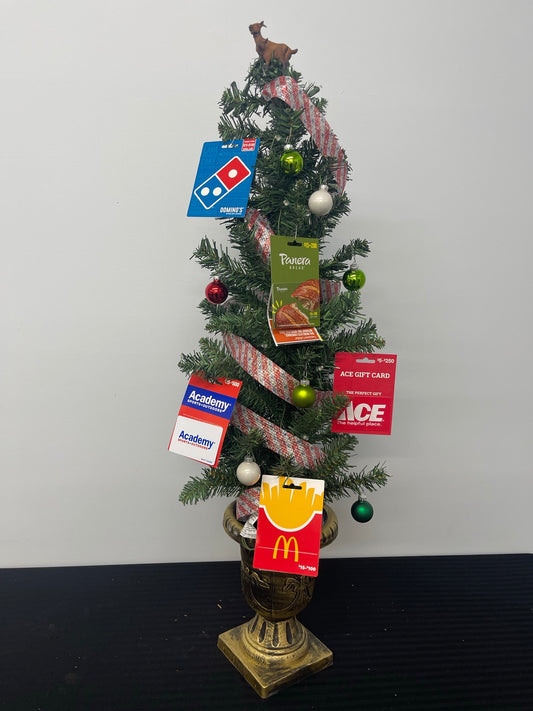 Gift Card Pygmy Goat Christmas Tree